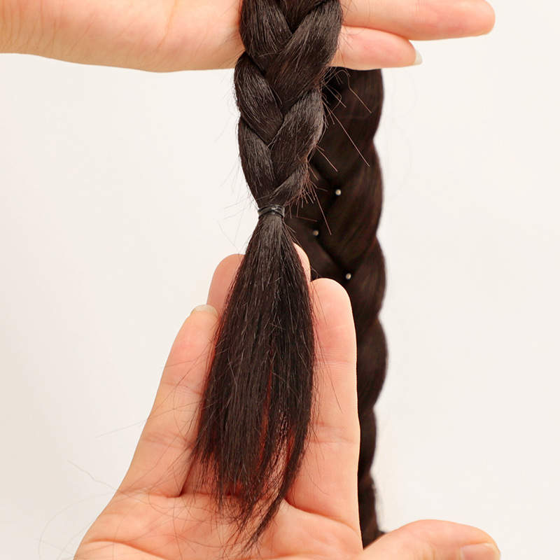 Exclusive braids for Internet celebrities and hot girls, natural false ponytails, false hair braids, children's ponytails, cute and playful double ponytails Application Scenario