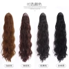 Factory wholesale ponytail wigs, women's small grappling clips, tie straps, corn perming high ponytail, natural long curly ponytail pieces details Picture
