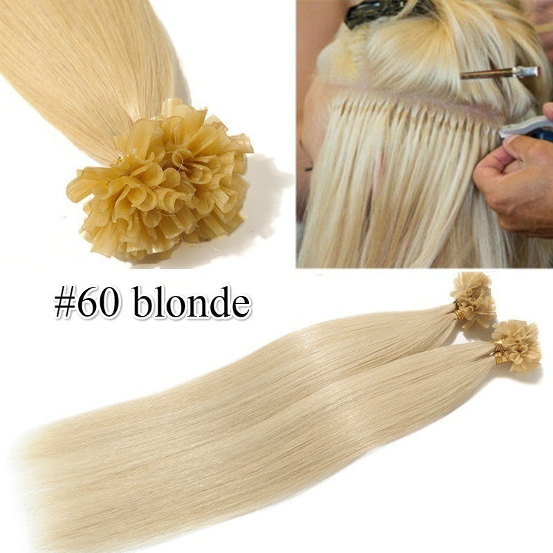 16-inch 40CM nail tip hair extension real person hair, 50 pieces per pack Specification image
