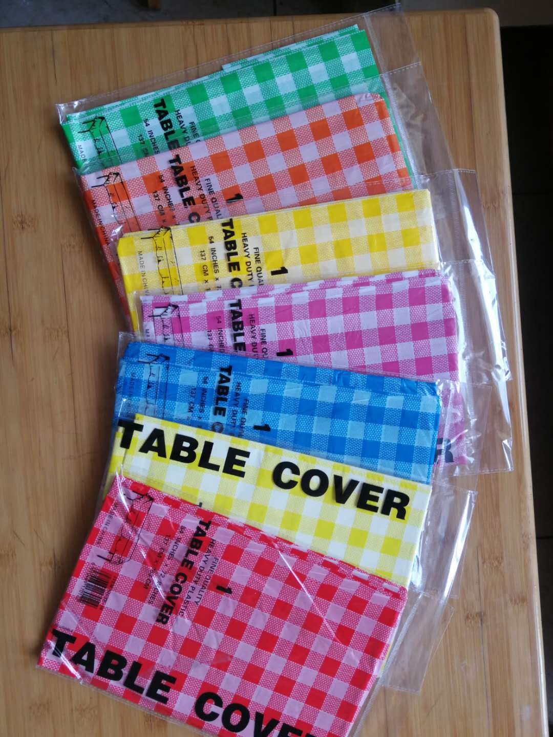 【LOVELY HOME】【持嘉】PVC、PE一次性方格子多色塑料桌布防水防油活动节日爆款厂家批发