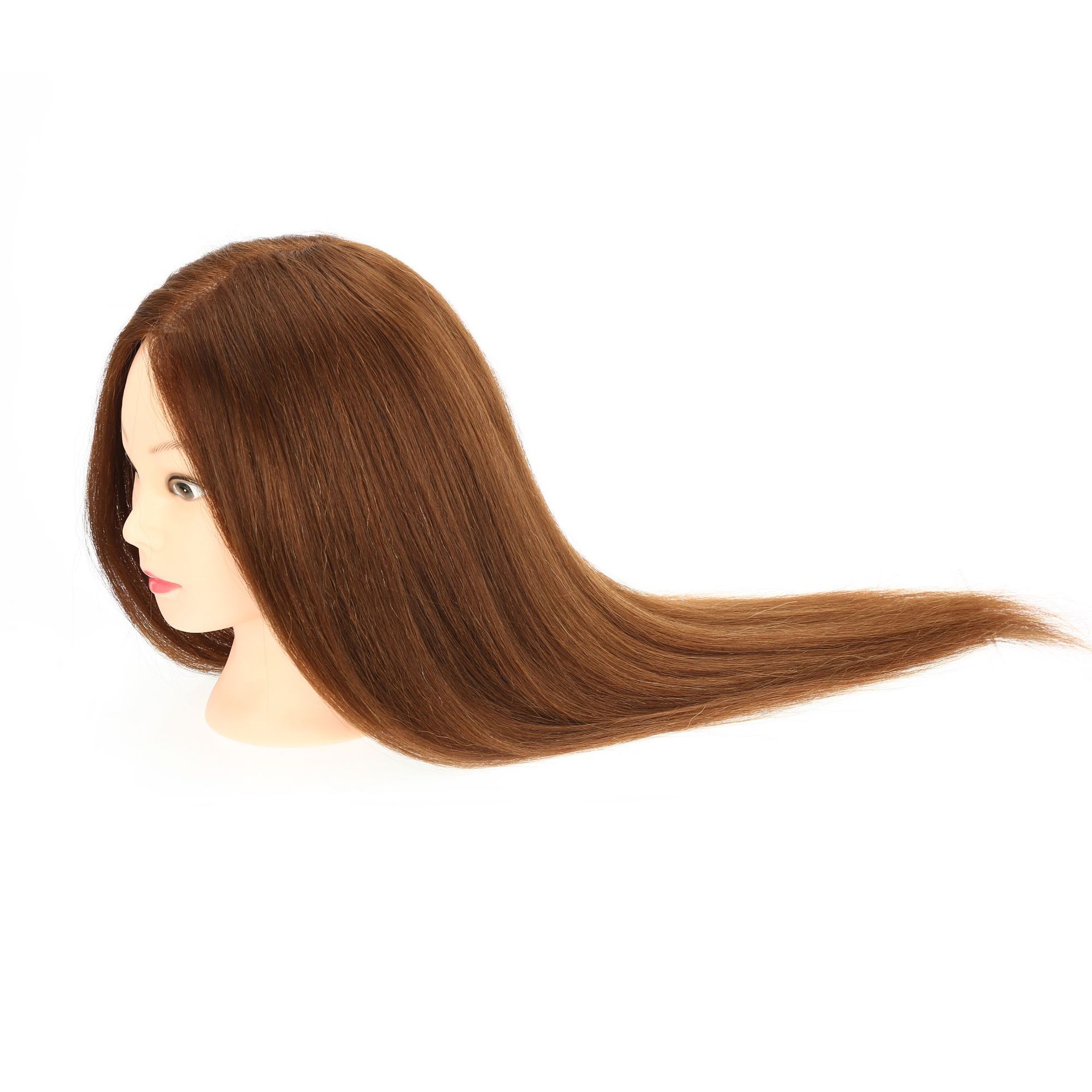 Real hair models can be used for perming and curling fake heads, practicing braided hair, updo hair, makeup, haircuts, model heads, and mixed hair teaching Application Scenario