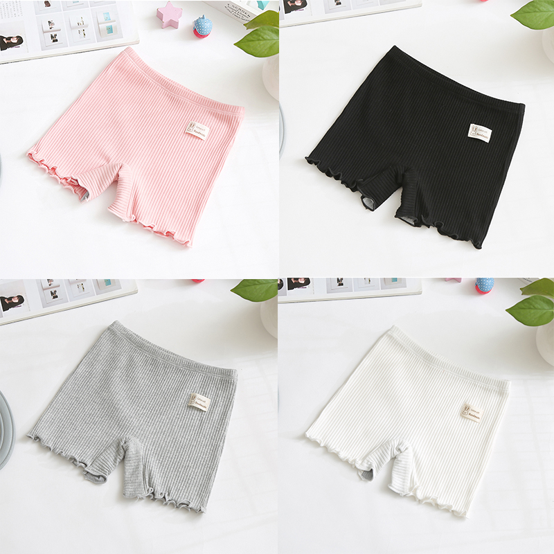Summer 2022 new double-layer enhanced girls' safety pants, anti-glare Korean children's clothing spring style thin base socks Specification image