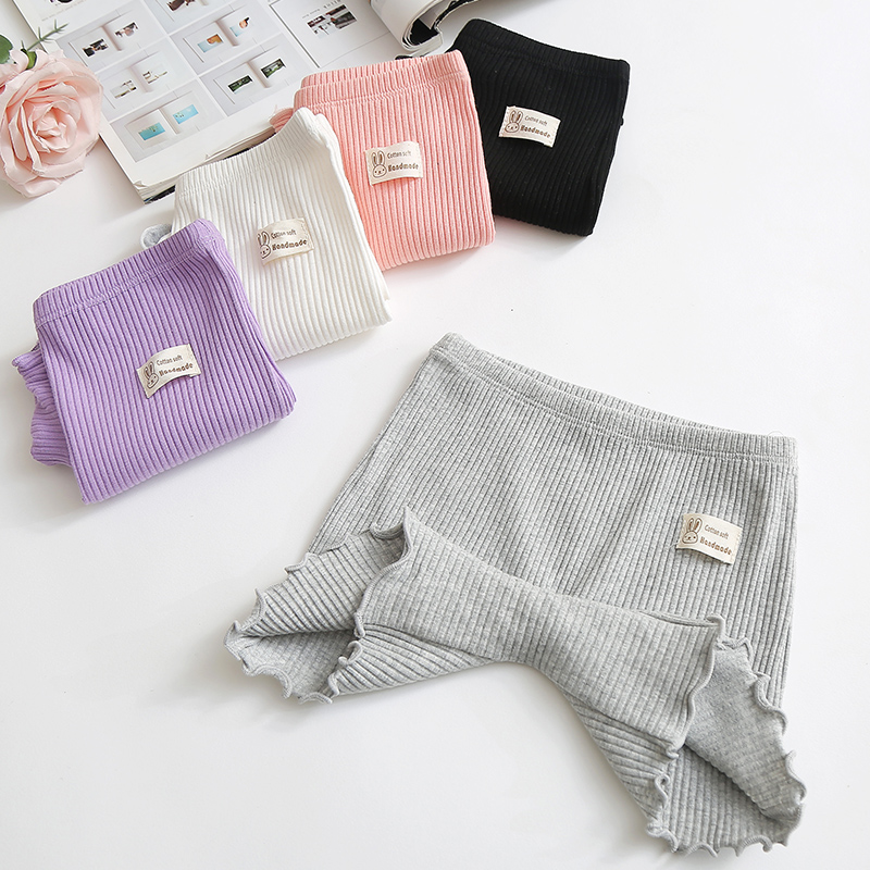 Summer 2022 new double-layer enhanced girls' safety pants, anti-glare Korean children's clothing spring style thin base socks details Picture