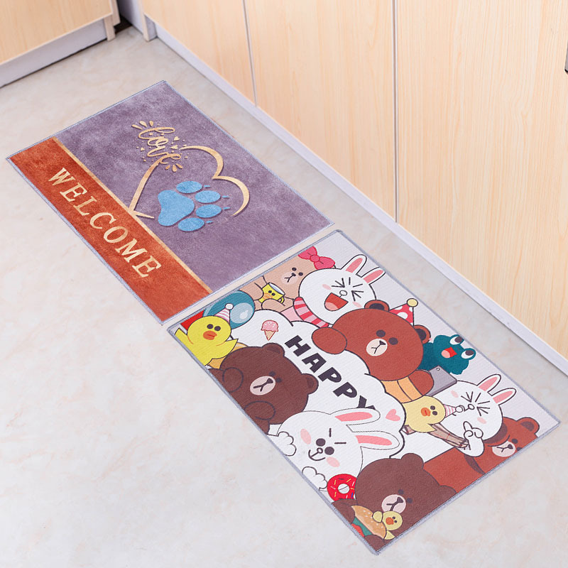 Household entry floor mat entry door mat toilet kitchen absorbent cartoon foot mat bathroom bedroom door non-slip mat thumbnail
