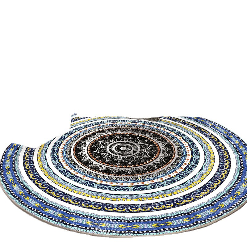 Office computer chair footer, anti-slip mat, round carpet, home bedroom hanging basket floor, study chair floor mat Item Picture