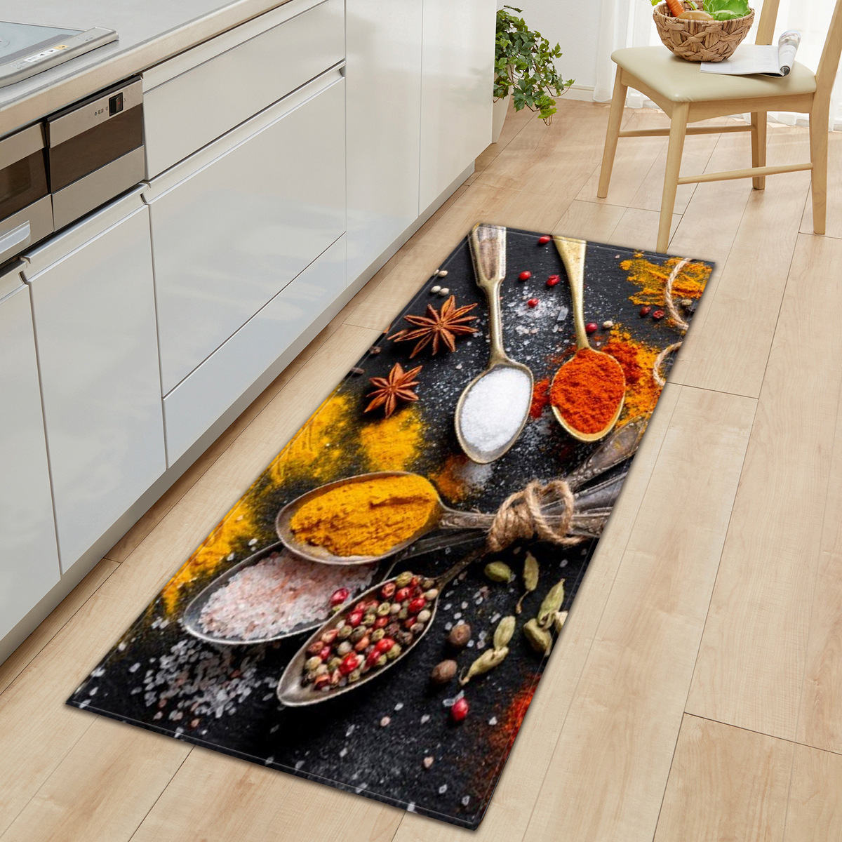 Cross-border new household tableware, door mat, kitchen absorbent long strip, bedroom anti-slip floor mat, living room carpet consignment 1