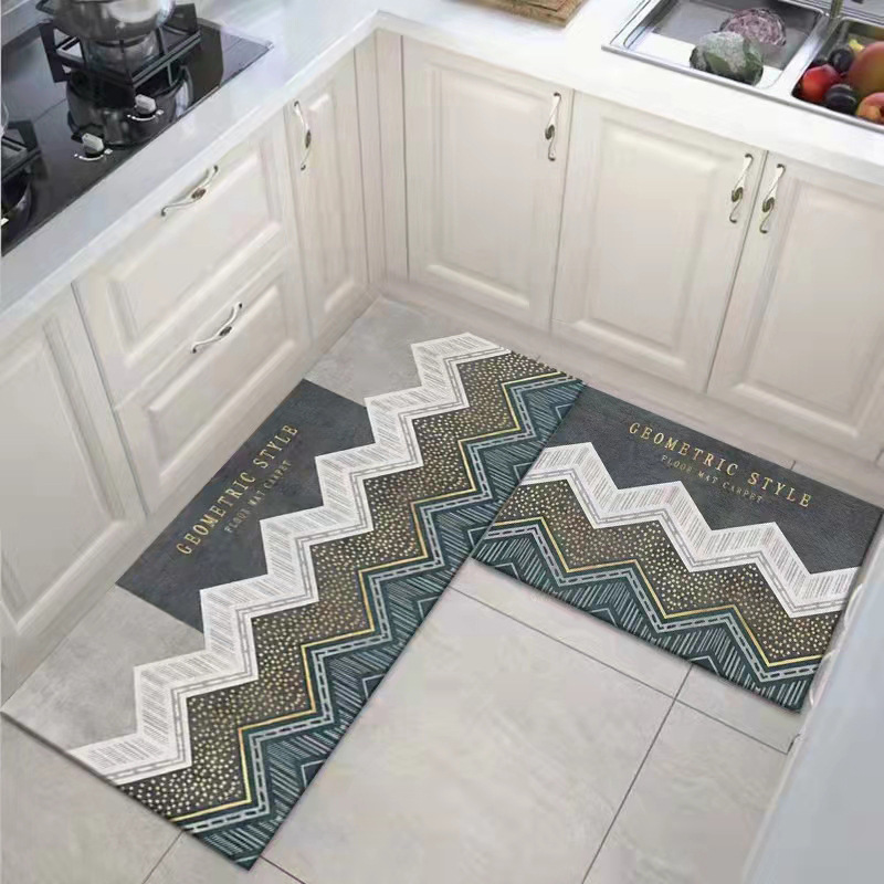 Kitchen floor mat Door bathroom door absorbent household long strip wear-resistant kitchen mat bedroom living room door mat foot mat