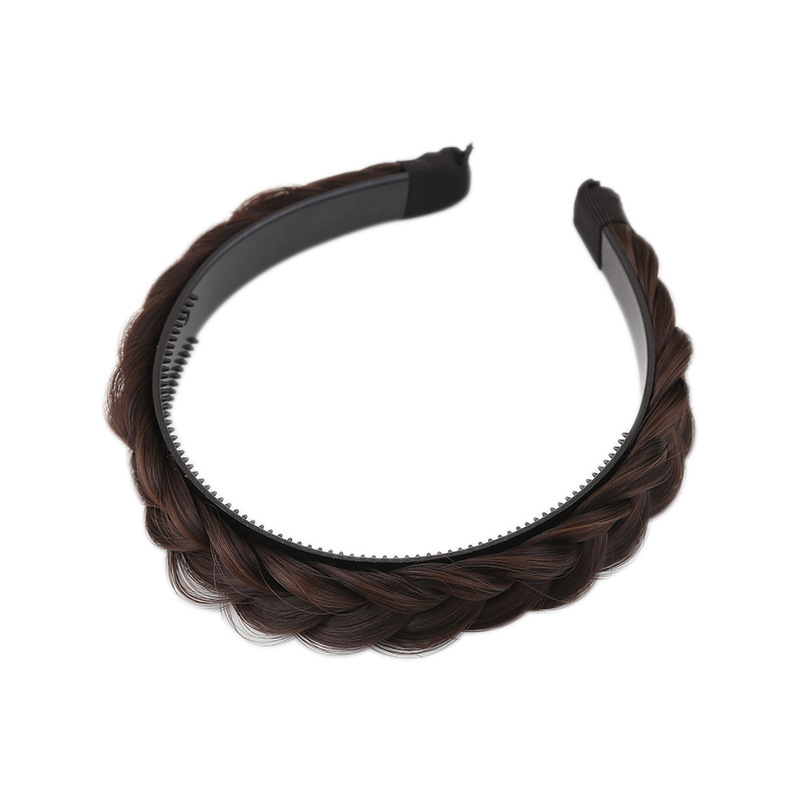 Braids, false hair bands, handcrafted fishbone braids, braided hair bands for women, popular headwear, high cranial top pressure, anti-slip hair clips Item Picture