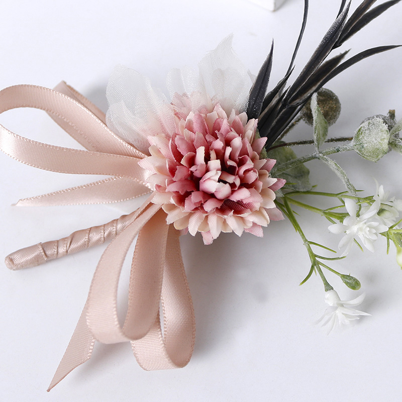 European and American corsages, artificial flowers, wedding bride's chest accessories, brooches, fabric, groom's dress accessories Application Scenario
