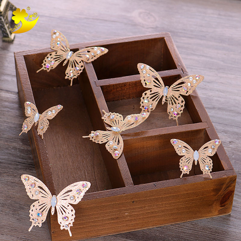 Ancient costume headwear, bride's wedding accessories, butterfly hair clips, exotic flirting, photo studio photography, children's festival performance hair accessories