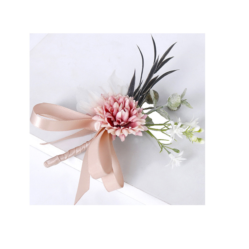 European and American corsages, artificial flowers, wedding bride's chest accessories, brooches, fabric, groom's dress accessories Item Picture