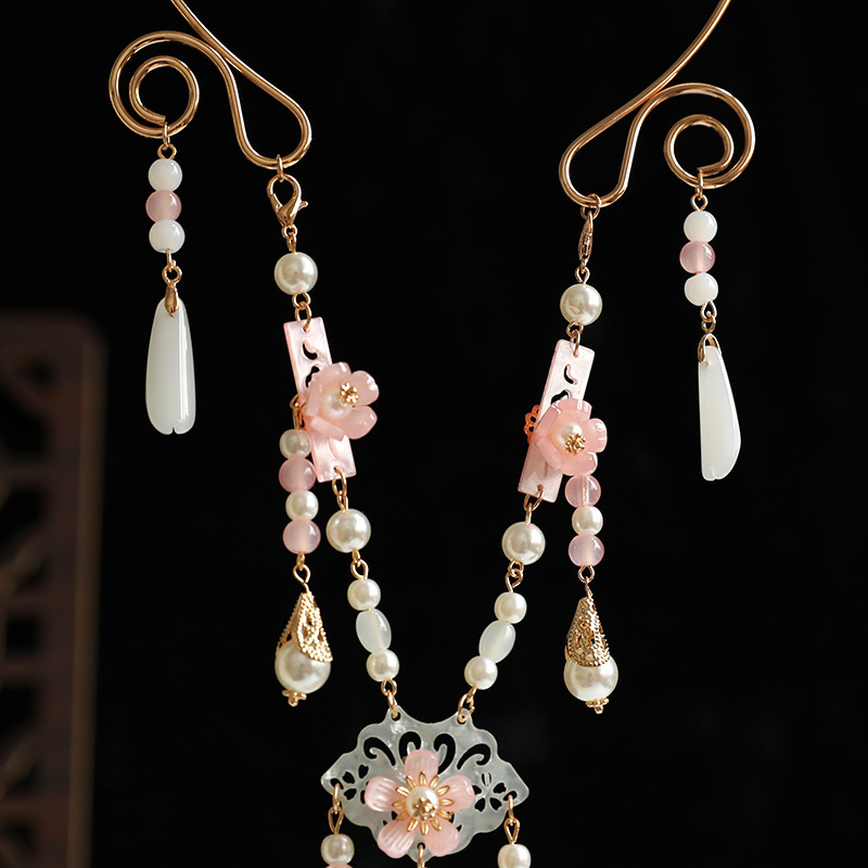 In stock: Ancient style necklaces, Ming-style Hanfu accessories, tassel pendants, ancient costume jewelry, and retro accessories for girls Specification image