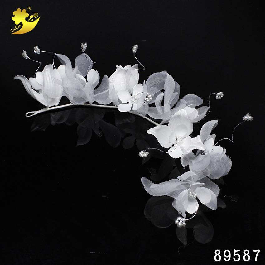 Korean-style beautiful bride headwear photo studio makeup travel commemoration Youth fabric fashion children's hair accessory diy half ring Application Scenario