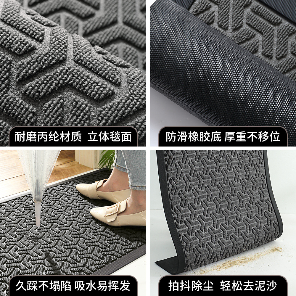 Anti-slip and scratch-resistant rubber floor MATS at the hotel entrance, door MATS at the shopping mall entrance, and water-absorbing and dust-proof MATS for household entry details Picture