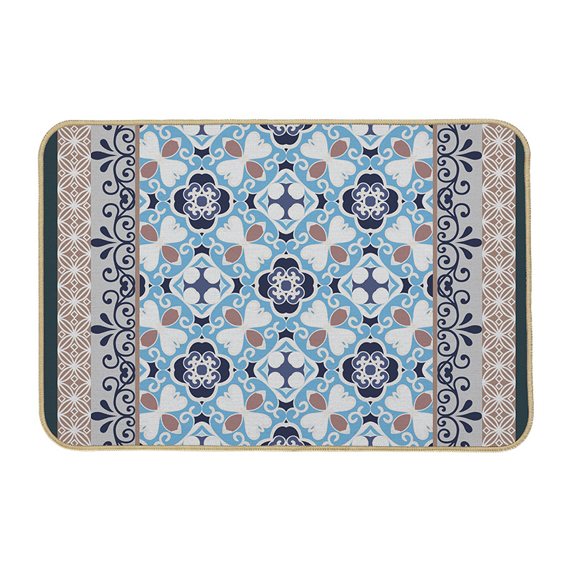 Linen kitchen floor MATS, Amazon rubber diatom mud absorbent floor MATS, waterproof, oil-proof and anti-slip kitchen carpets Application Scenario