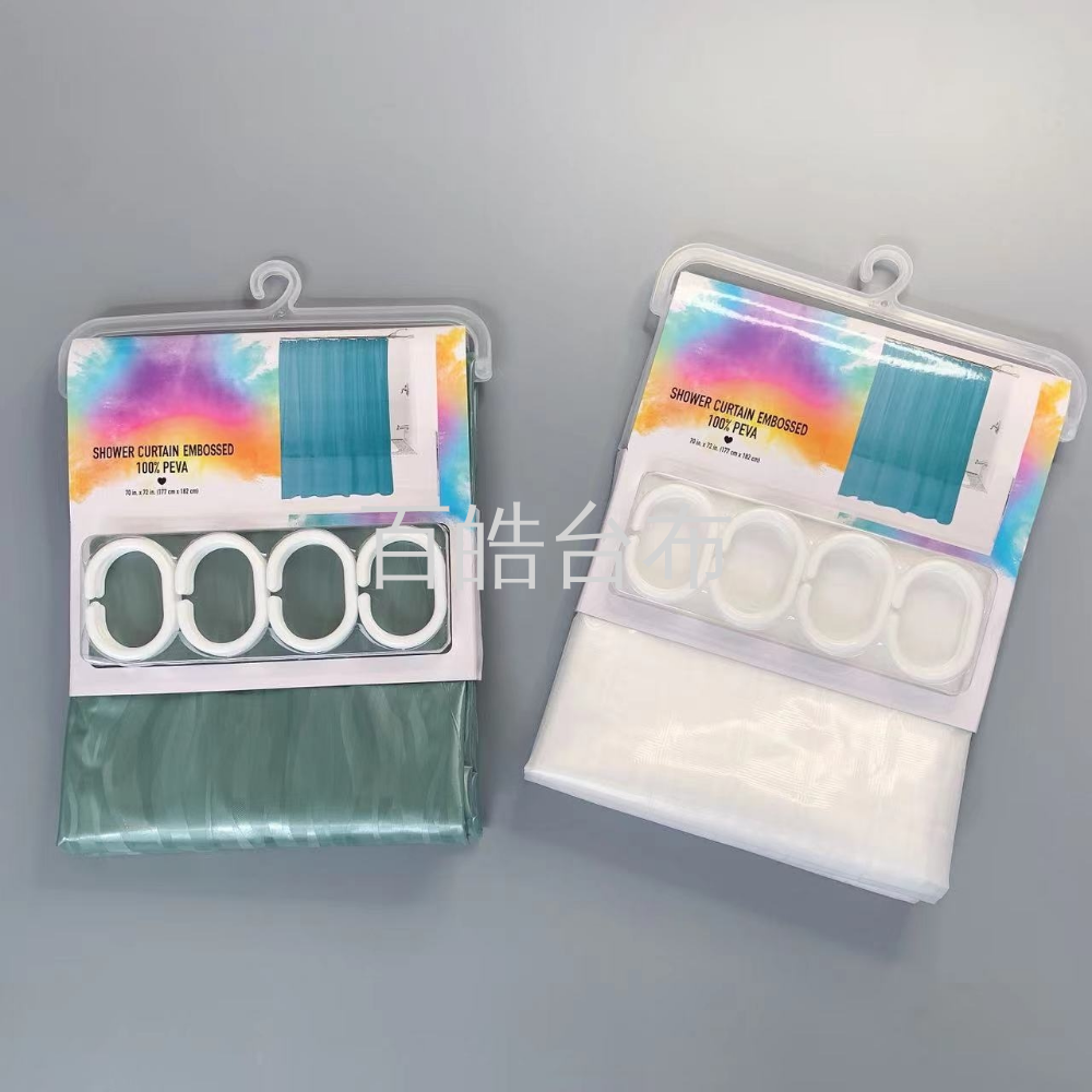 浴室卫生间高档防水浴帘洗澡间淋浴房加厚防霉隔断挡水帘门帘拉帘细节图