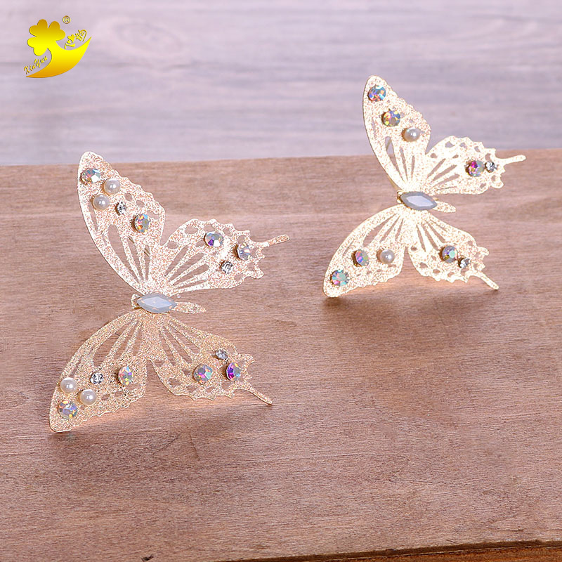 Ancient costume headwear, bride's wedding accessories, butterfly hair clips, exotic flirting, photo studio photography, children's festival performance hair accessories Item Picture