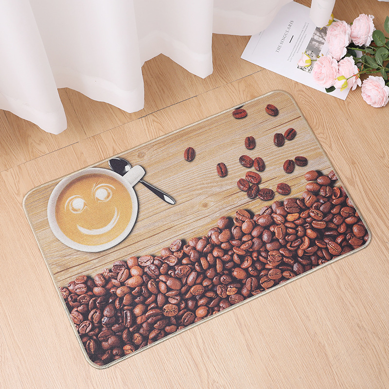 Linen 3D printed rubber foam floor MATS, entrance floor MATS, home bathroom anti-slip floor MATS, kitchen foyer floor MATS details Picture