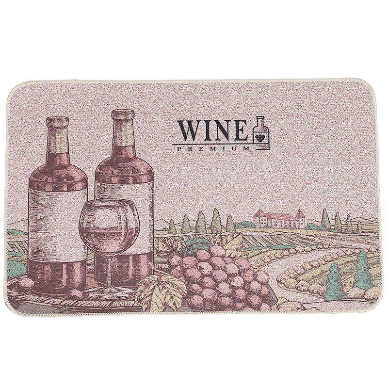 Linen 3D printed rubber foam floor MATS, entrance floor MATS, home bathroom anti-slip floor MATS, kitchen foyer floor MATS Item Picture