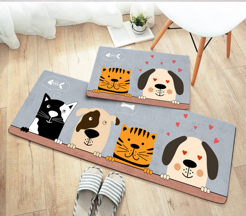 Absorbent soft floor MATS, bathroom entrance MATS, washroom and kitchen floor MATS, bathroom floor MATS, anti-slip and absorbent details Picture