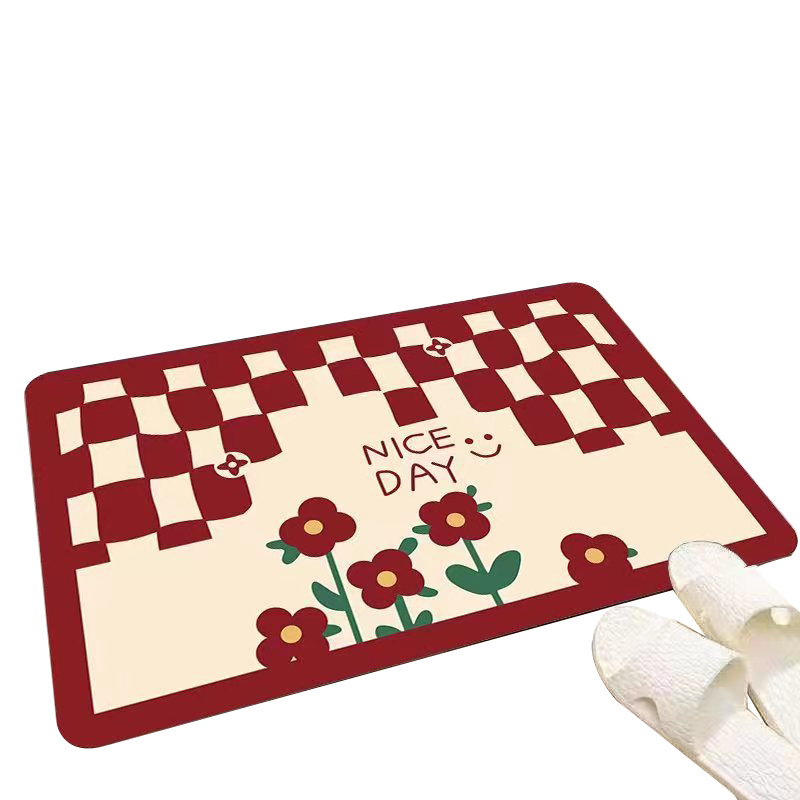 In-stock soft absorbent quick-drying MATS, bathroom door MATS, bathroom toilet MATS, diatomite bathroom floor MATS Item Picture