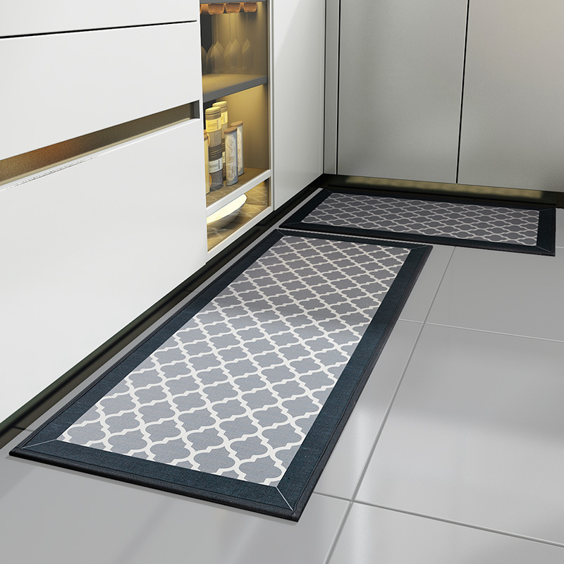 Cross-border kitchen floor MATS, water-absorbing and oil-absorbing long foot MATS, household kitchen oil-proof and dirt-resistant carpets, anti-slip MATS, waterproof MATS Item Picture