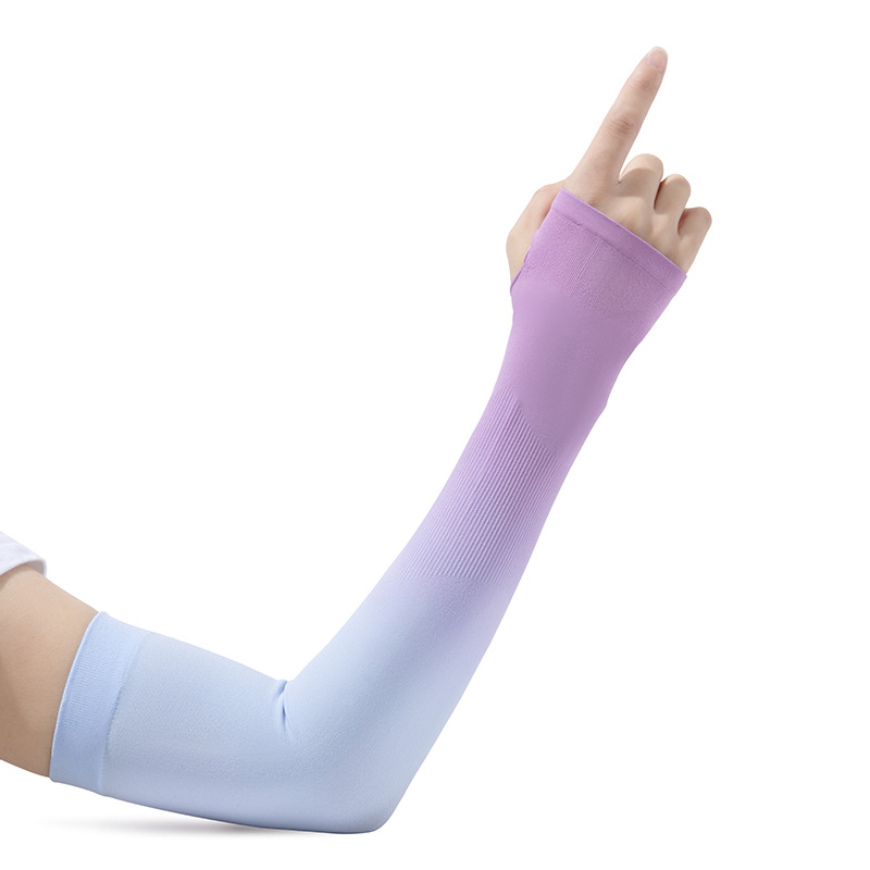 Ice gradient ice sleeve women's arm protection and sun protection sleeve, UV protection ice silk gradient summer thin men's driver's hand sleeve Item Picture