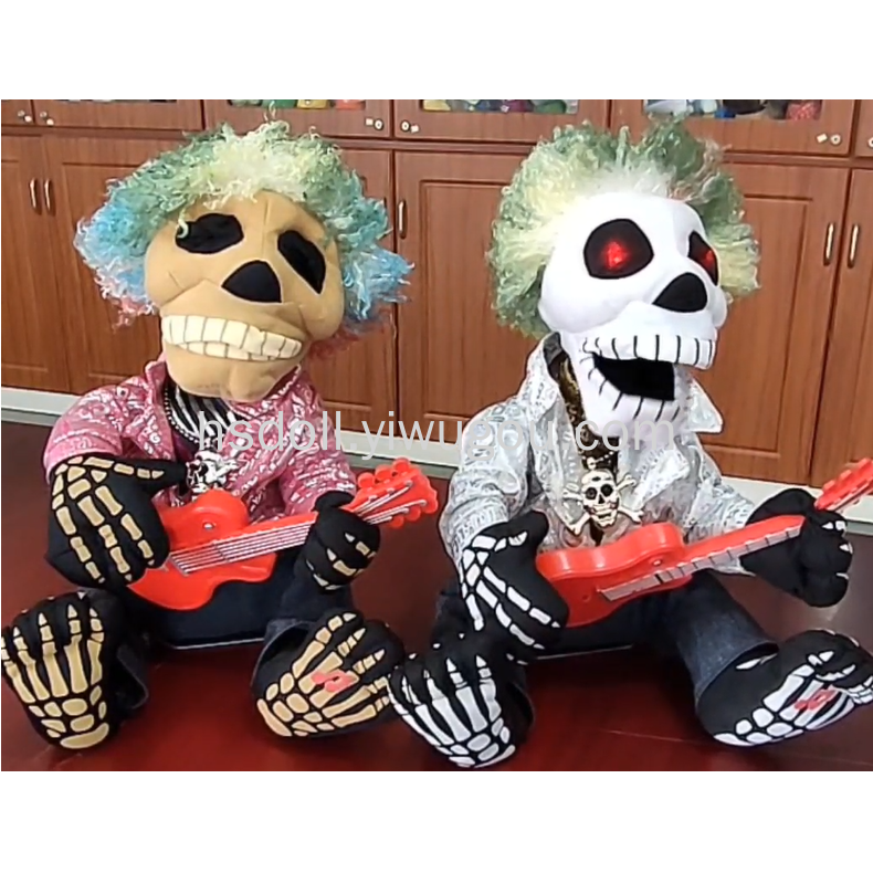 Cross-border Halloween gift Prank Skull mouth can move funny creative toys electric toys scary funny thumbnail