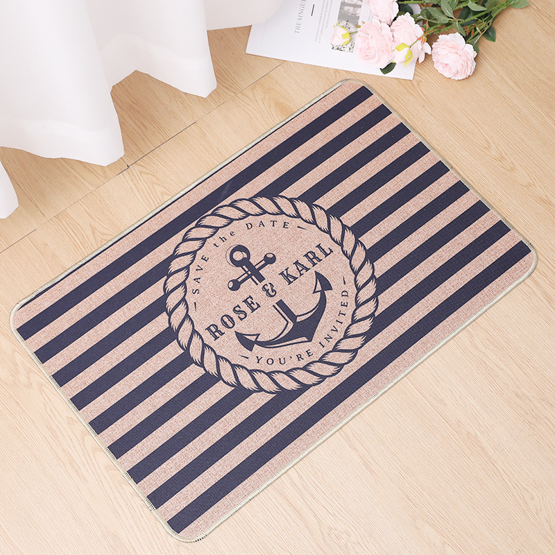 Linen 3D printed rubber foam floor MATS, entrance floor MATS, home bathroom anti-slip floor MATS, kitchen foyer floor MATS