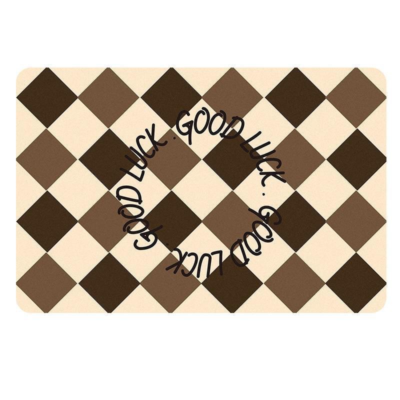 Checkerboard soft absorbent floor MATS, anti-slip quick-drying floor MATS, toilet door, washroom, bathroom carpet Item Picture