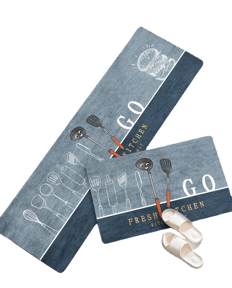 Absorbent soft floor MATS, bathroom entrance MATS, washroom and kitchen floor MATS, bathroom floor MATS, anti-slip and absorbent Item Picture