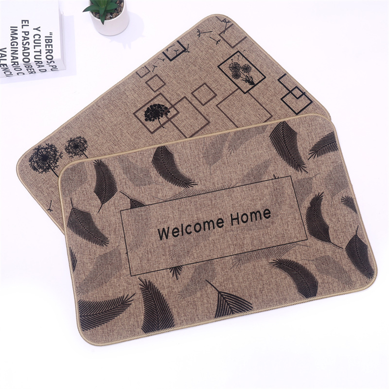 Japanese-style linen kitchen MATS, natural rubber bathroom anti-slip MATS, door MATS, bathroom and toilet anti-slip absorbent foot MATS