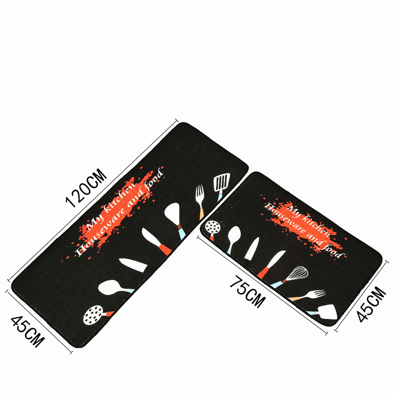 North European ins kitchen two-piece set carpet floor mat, water-absorbing, oil-absorbing, environmentally friendly and anti-slip mat, entrance door mat, custom-made according to provided drawings Application Scenario