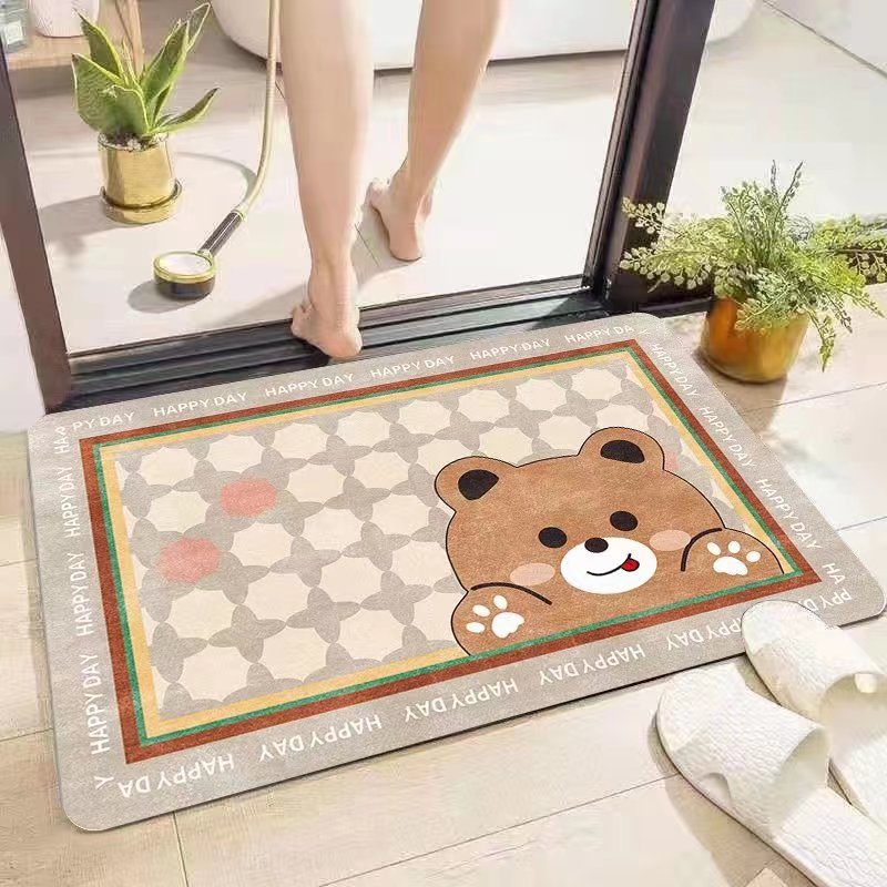 In-stock soft absorbent quick-drying MATS, bathroom door MATS, bathroom toilet MATS, diatomite bathroom floor MATS Specification image