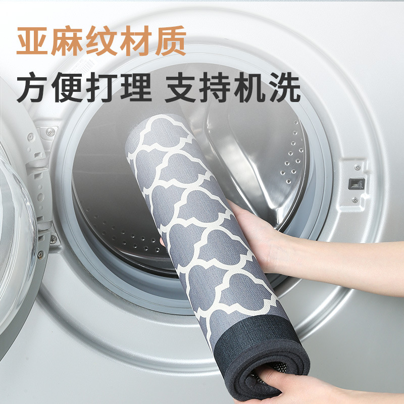 Cross-border kitchen floor MATS, water-absorbing and oil-absorbing long foot MATS, household kitchen oil-proof and dirt-resistant carpets, anti-slip MATS, waterproof MATS Specification image