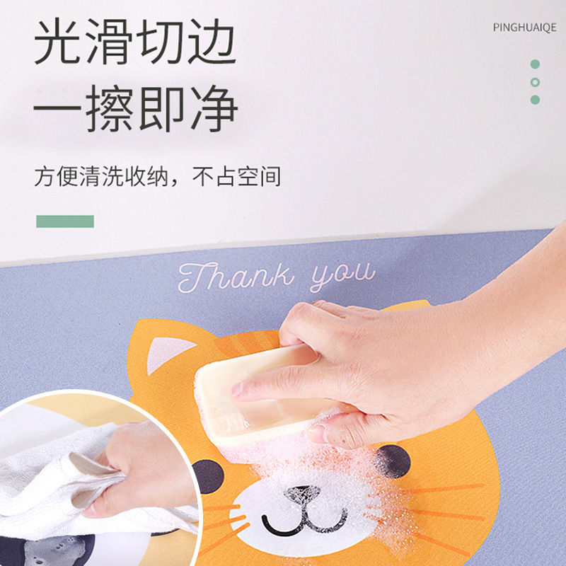 Bathroom floor MATS, foam diatom mud water-absorbing anti-slip MATS, kitchen household entrance door floor MATS, door MATS for entering the door Application Scenario