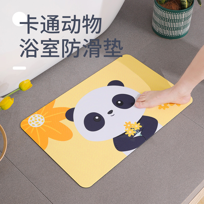 Bathroom floor MATS, foam diatom mud water-absorbing anti-slip MATS, kitchen household entrance door floor MATS, door MATS for entering the door