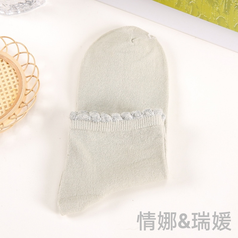 Combed cotton women's socks, women's short socks, summer thin Korean style mid-calf, spring and autumn short calf shallow-mouthed boat socks, women's trend Application Scenario
