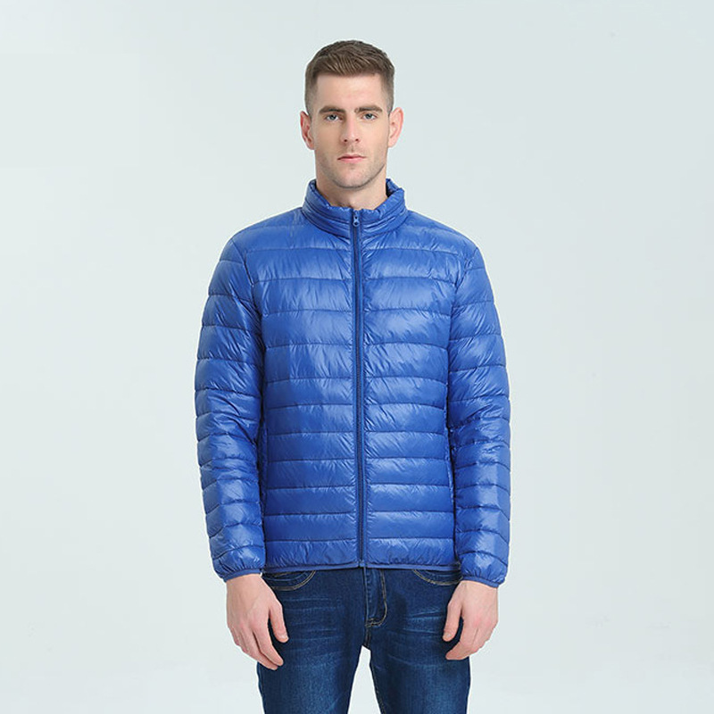Men's short, plump and oversized down cotton-padded jackets, winter stand-up collar, large-sized, lightweight cotton-padded jackets are in stock for wholesale Specification image