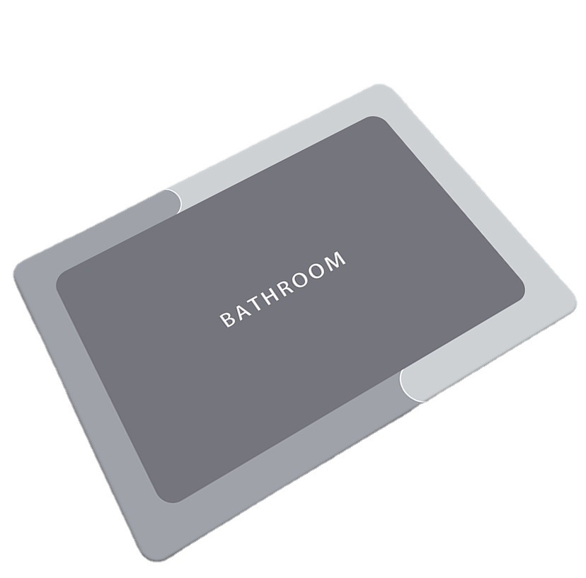 Bathroom floor mat, toilet diatom mud soft pad, water-absorbing floor mat, toilet, bathroom door, anti-slip carpet, household bathroom Item Picture