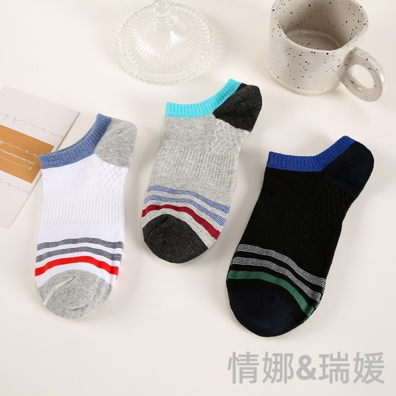 Pure cotton socks, men's summer trendy short socks, anti-odor boat socks, sweat-absorbing sports socks Application Scenario