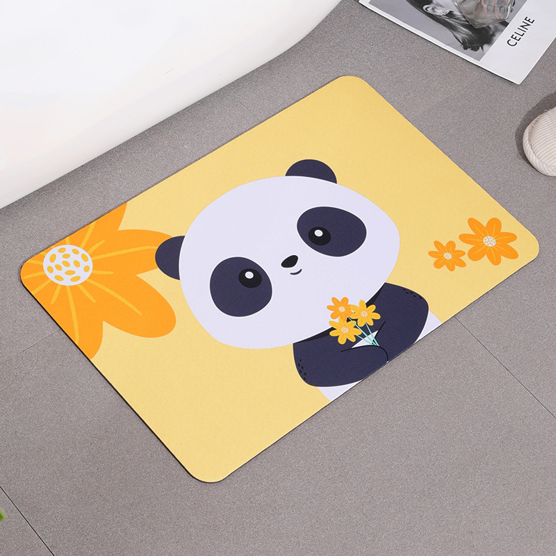 Bathroom floor MATS, foam diatom mud water-absorbing anti-slip MATS, kitchen household entrance door floor MATS, door MATS for entering the door Item Picture