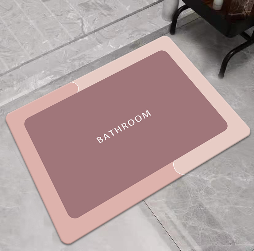 Bathroom floor mat, toilet diatom mud soft pad, water-absorbing floor mat, toilet, bathroom door, anti-slip carpet, household bathroom Application Scenario