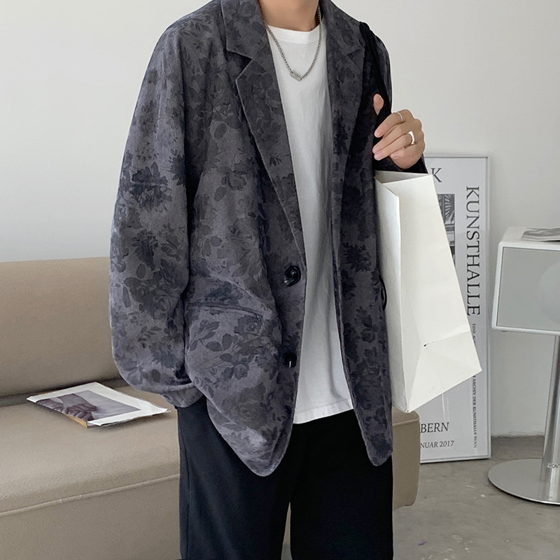 Autumn full-print suit jacket for men and women, loose Korean-style casual suit jacket, Hong Kong-style jacket NQ354TP65, controlled price 88 Specification image