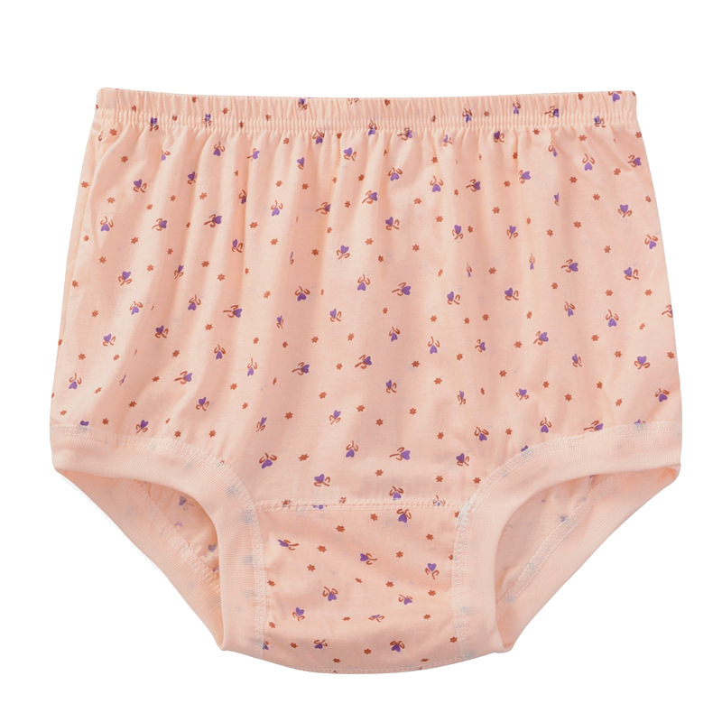 Wholesale and consignment sales of high-waisted pure cotton plus-size triangular underpants for middle-aged and elderly women Item Picture