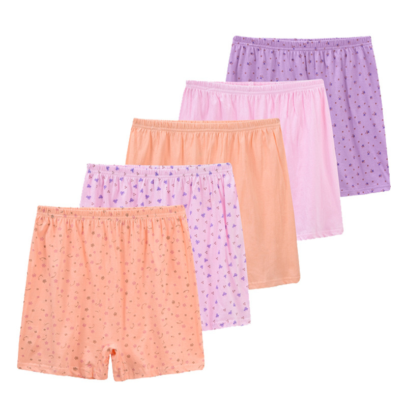 Women's pure cotton high-waisted loose briefs, all-cotton underpants for middle-aged and elderly people, pure cotton women's plus-size shorts