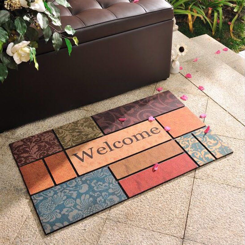 The source of the factory rubber floor mat into the villa rubbing soil mat into the door mat outdoor non-slip mat cross-border sales thumbnail