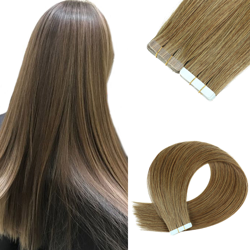 Tape In Hair Extensions #8 Double-sided Tape Hair Extensions PU Hair Human Wig