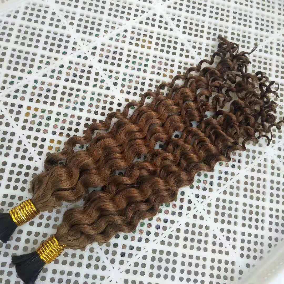 Factory direct sales of real person wigs, curly hair ties, European and American wigs, invisible and seamless crystal rope hair extensions, wig bundles details Picture