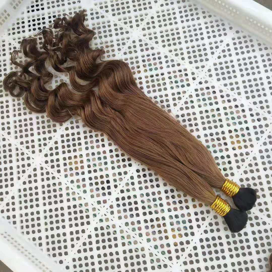 Factory direct sales of real person wigs, curly hair ties, European and American wigs, invisible and seamless crystal rope hair extensions, wig bundles Specification image
